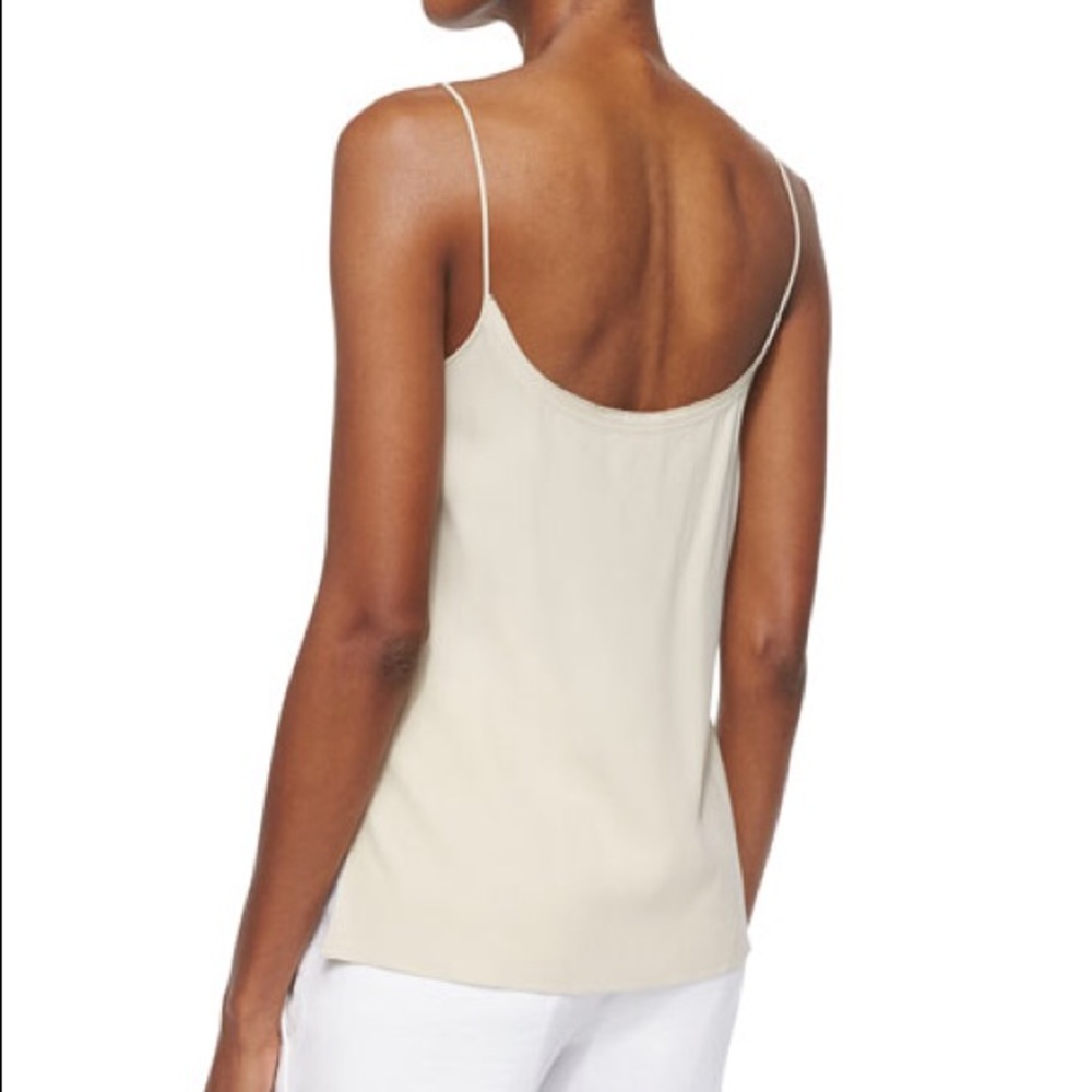 Helmet Lang Cream Raw Edge Camisole